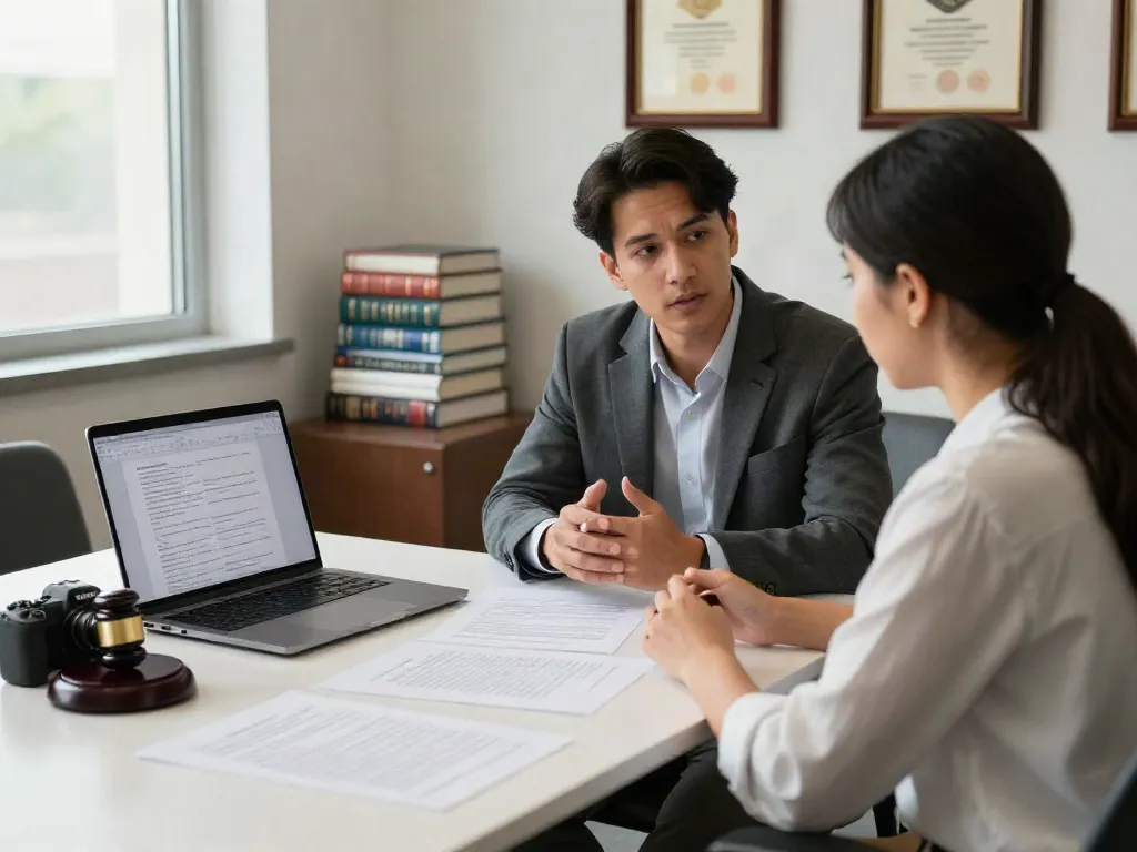 DUI lawyer Marietta GA providing personalized legal advice during a client consultation.