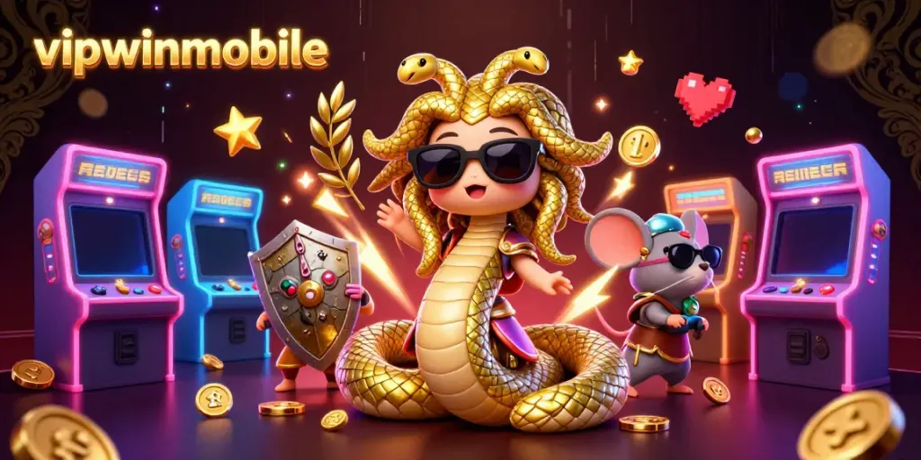 Experience the vibrant, immersive world of vipwinmobile with energetic gaming elements and stylish characters.