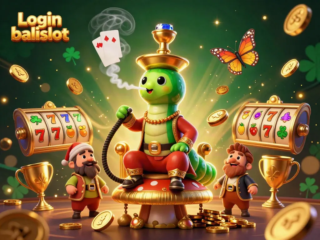 Engaging scene depicting Login balislot with dynamic slot reels, vibrant characters, and casino elements.