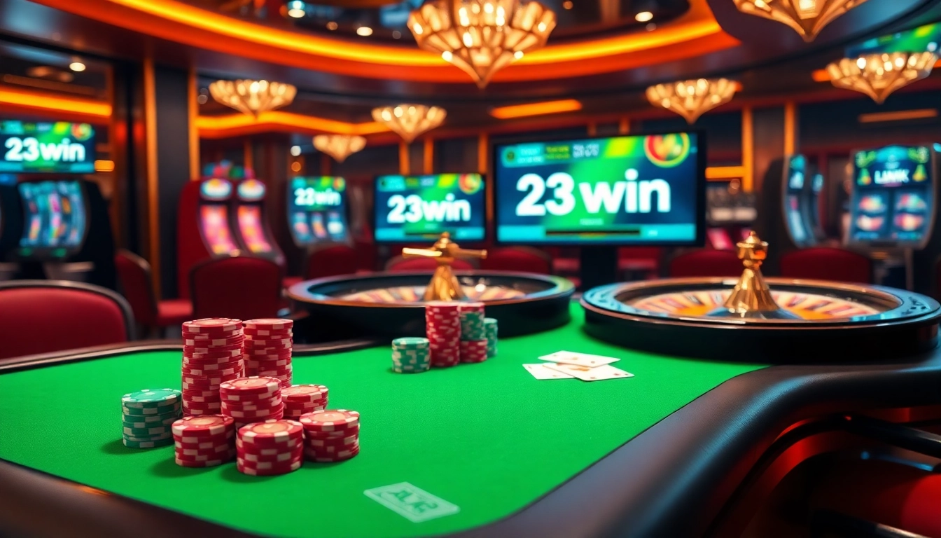 Experience the thrill of winning at 23win with vibrant poker tables and exciting casino games.
