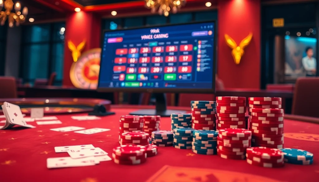 Experience exciting gaming moments at 99ok's luxurious online casino tables.