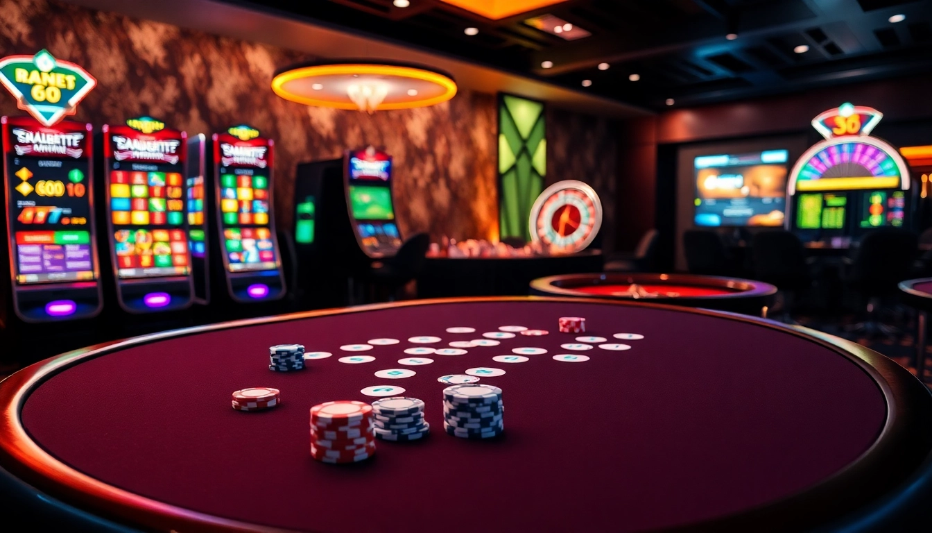 rr88 đăng nhập at a vibrant casino table, showcasing chips, cards, and online gambling visuals.