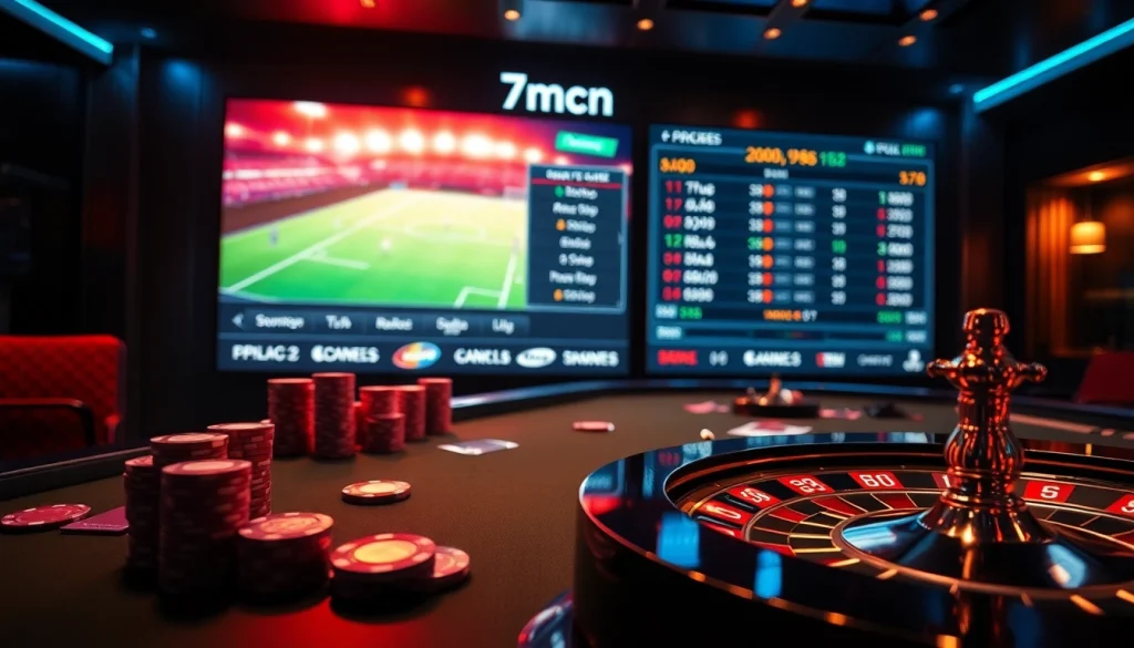 Engage with the thrilling atmosphere of online gambling featuring live scores at 7mcn.