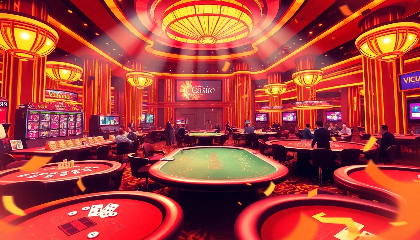 Exciting online gambling experience at tk88win.live with vibrant casino gaming tables.