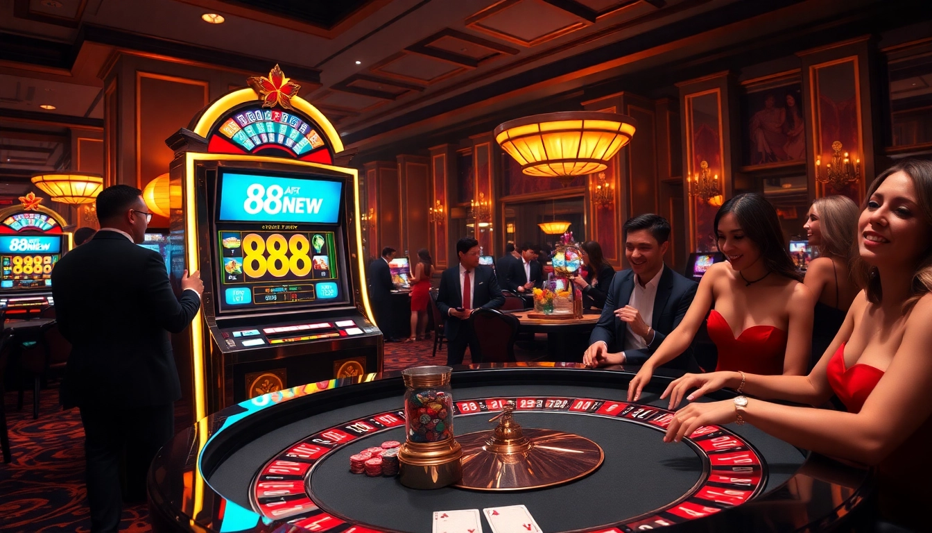 Experience high-stakes excitement as players engage with the 888NEW casino and slot machines.