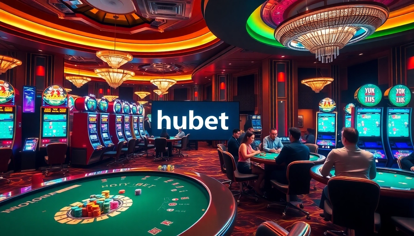 Experience thrilling gambling action at hubet's vibrant casino with poker and slot games.
